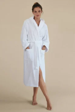 Textura Albornoz rizo algodón capucha unisex