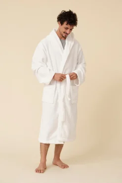 Textura Albornoz rizo algodón capucha unisex