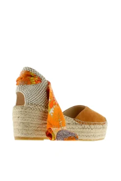 Vidorreta Alpargata cuña yute naranja