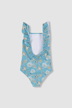 Crianças Gocco Bañador estampado flores azul claro