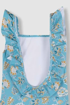 Crianças Gocco Bañador estampado flores azul claro