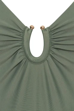Modibodi Bañador menstrual escote verde