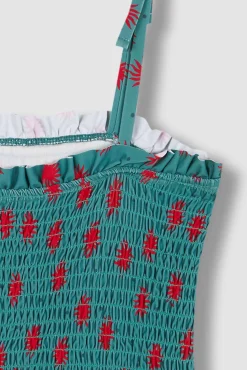 Crianças Gocco Bañador smock de soles azul claro