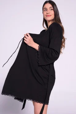 Ohma! Bata premamá con encaje en el bajo