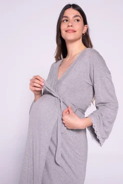Ohma! Bata premamá con encaje en el bajo