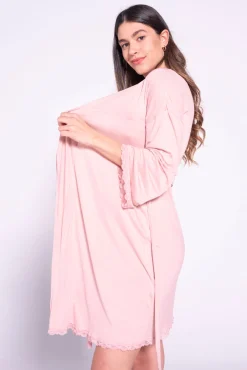 Ohma! Bata premamá con encaje en el bajo