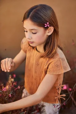 Crianças Springfield Kids Blusa bordado suizo niña