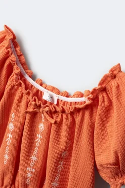 Crianças Springfield Kids Blusa fruncida para niña