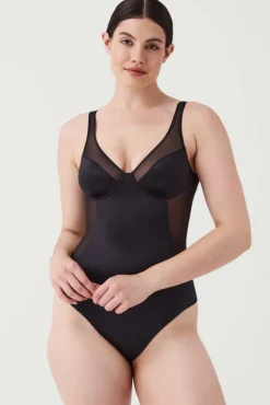 Spanx Body tanga de compresión tul y satén Shaping satin