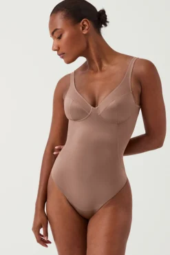 Spanx Body tanga de compresión tul y satén Shaping satin