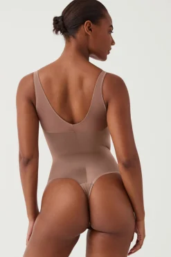 Spanx Body tanga de compresión tul y satén Shaping satin