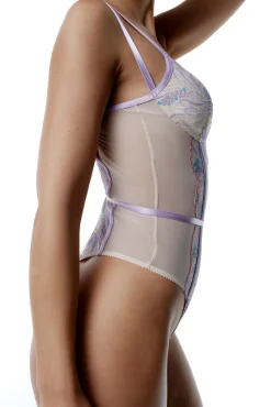 Black Limba Bodyencaje y mesh print flores Arden
