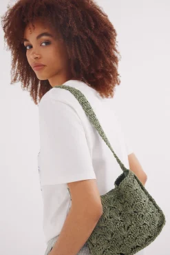 Springfield Bolso hombro rafia