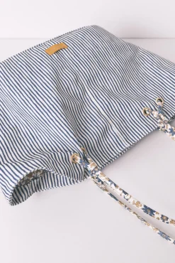 Women'secret Bolso shopper canvas rayas