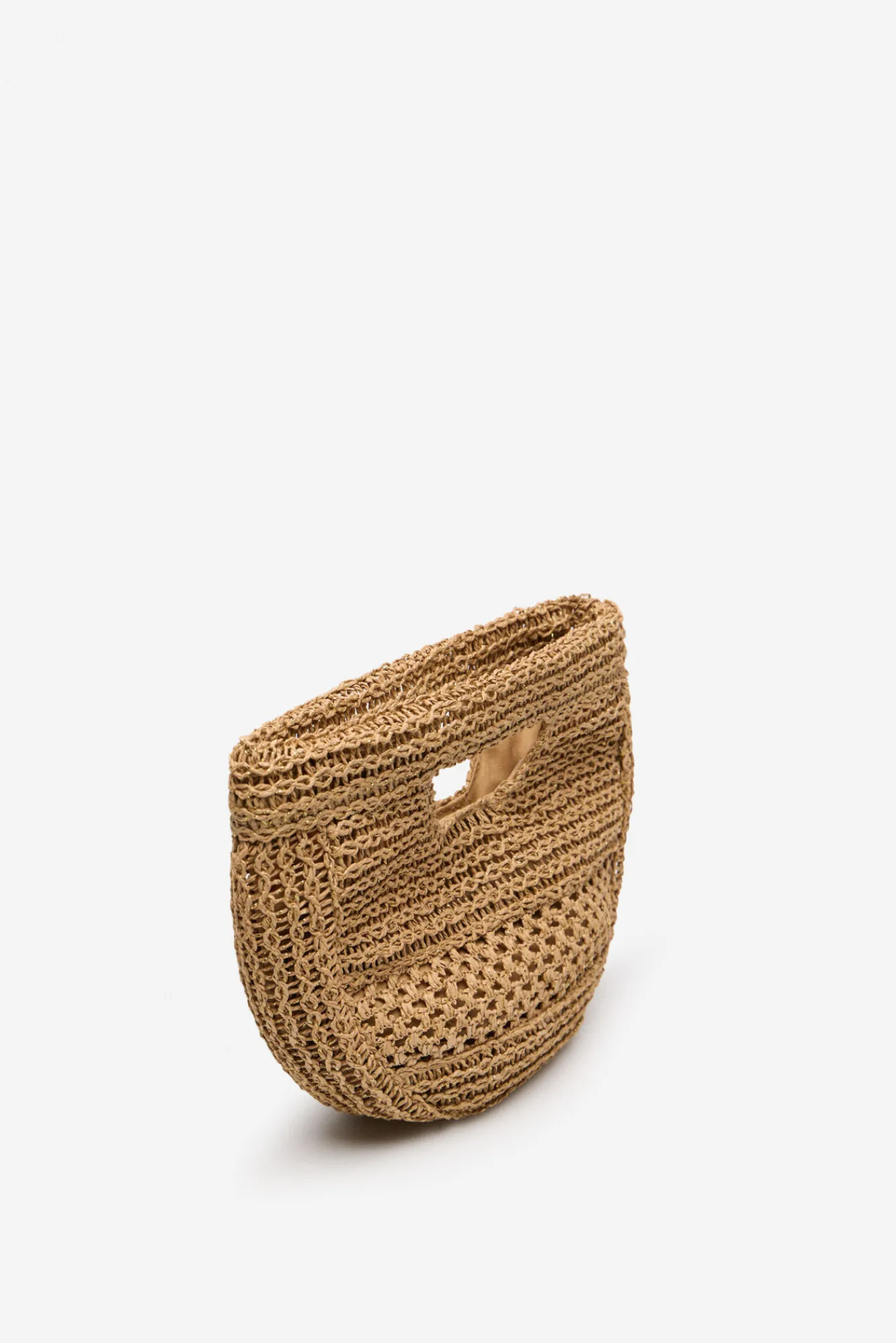 Cortefiel Bolso trenzado rafia