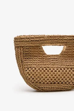 Cortefiel Bolso trenzado rafia