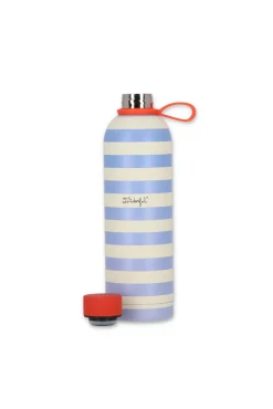 Mr. Wonderful Botella térmica rayas azules y beige Walking on sunshine