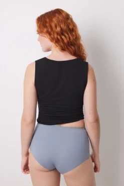 Women'secret Braga alta clásica microfibra azul