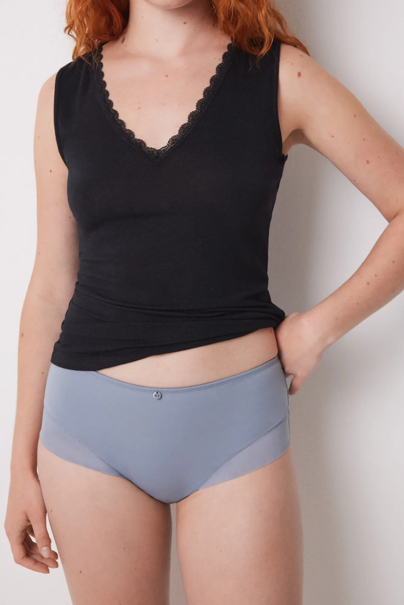 Women'secret Braga alta clásica microfibra azul