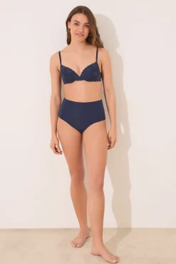 Women'secret Braga alta microfibra oscuro