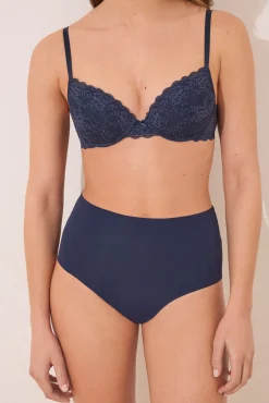 Women'secret Braga alta microfibra oscuro