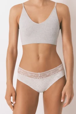 Women'secret Braga ancha algodón estampada encaje medio
