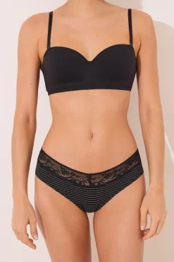 Women'secret Braga ancha algodón print y encaje