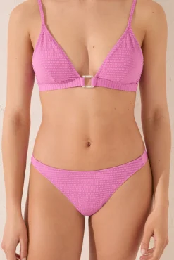 Women'secret Braga bikini brasileña textura rosa