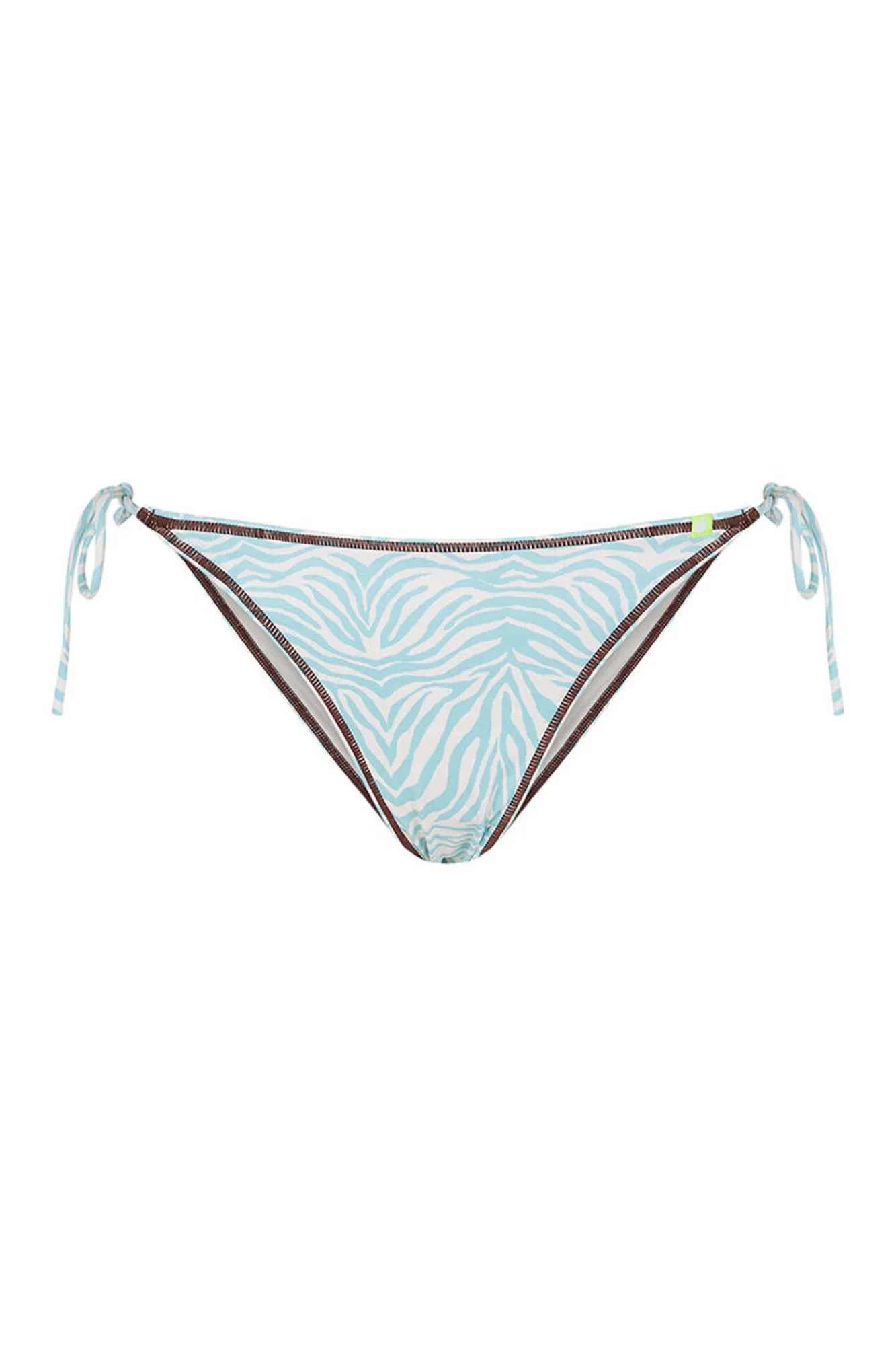 HI&BYE Braga bikini tiras cebra turquesa