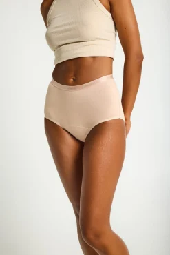 Modibodi Braga menstrual clásica brief alta bambú negra absorción ligera moderada