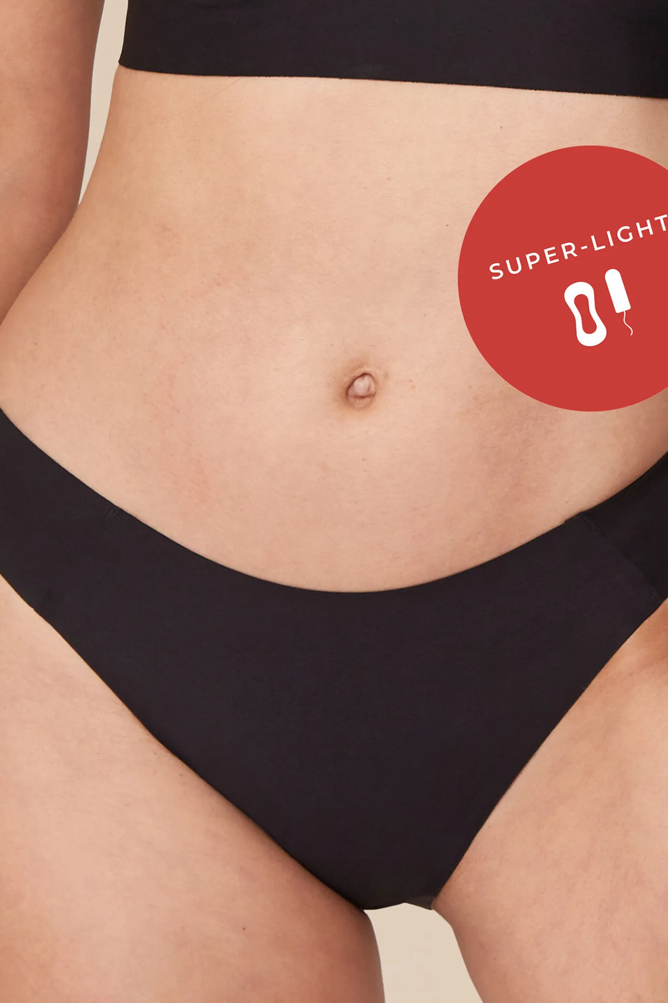 Proof Braga menstrual Everyday bikini negra – Absorción super ligera