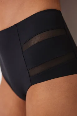 Women'secret Braga reductora alta negra tul