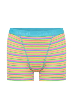 Modibodi Braguita menstrual adolescente hipster boyshort algodón orgánico Pony Stripe Pink