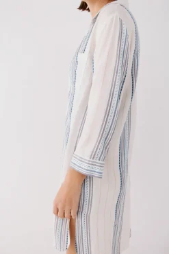 Cortefiel Caftán túnica cuello camisero