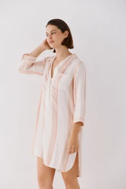 Cortefiel Caftán túnica cuello camisero