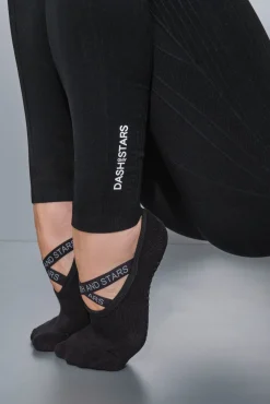 Dash and Stars Calcetines algodón zapatilla ballet negra