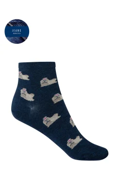 Punto Blanco Calcetines de viscosa bichón maltés