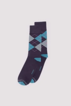 Springfield Calcetín jacquard rombos