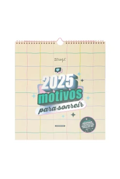 Mr. Wonderful Calendario de pared rasca-rasca 2025 motivos para sonreír