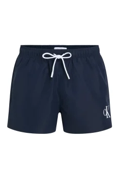 Calvin Klein logo elastic waistband swimsuit blue