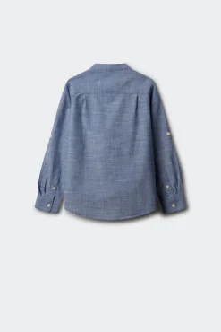 Crianças Springfield Kids Camisa textura cuello mao niño