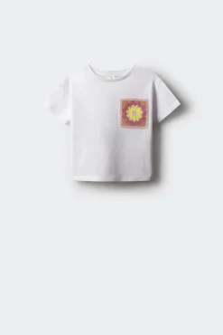 Crianças Springfield Kids Camiseta bolsillo crochet niña
