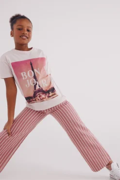 Crianças Springfield Kids Camiseta Bonjour niña