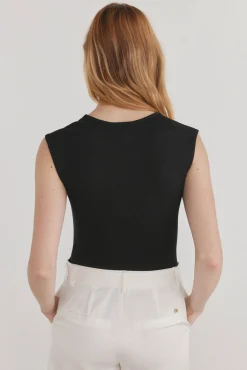 Pedro del Hierro Camiseta básica canalé sin mangas