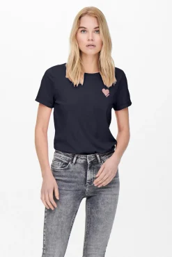 Only Camiseta con detalle de manga corta