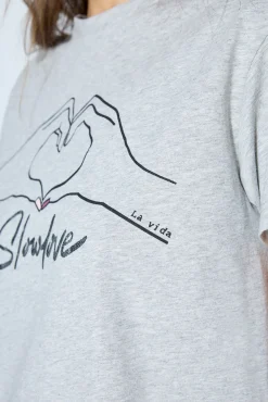 Slowlove Camiseta corazón Tie-Dye