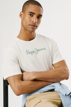 Pepe Jeans Camiseta de manga corta con logo frontal.