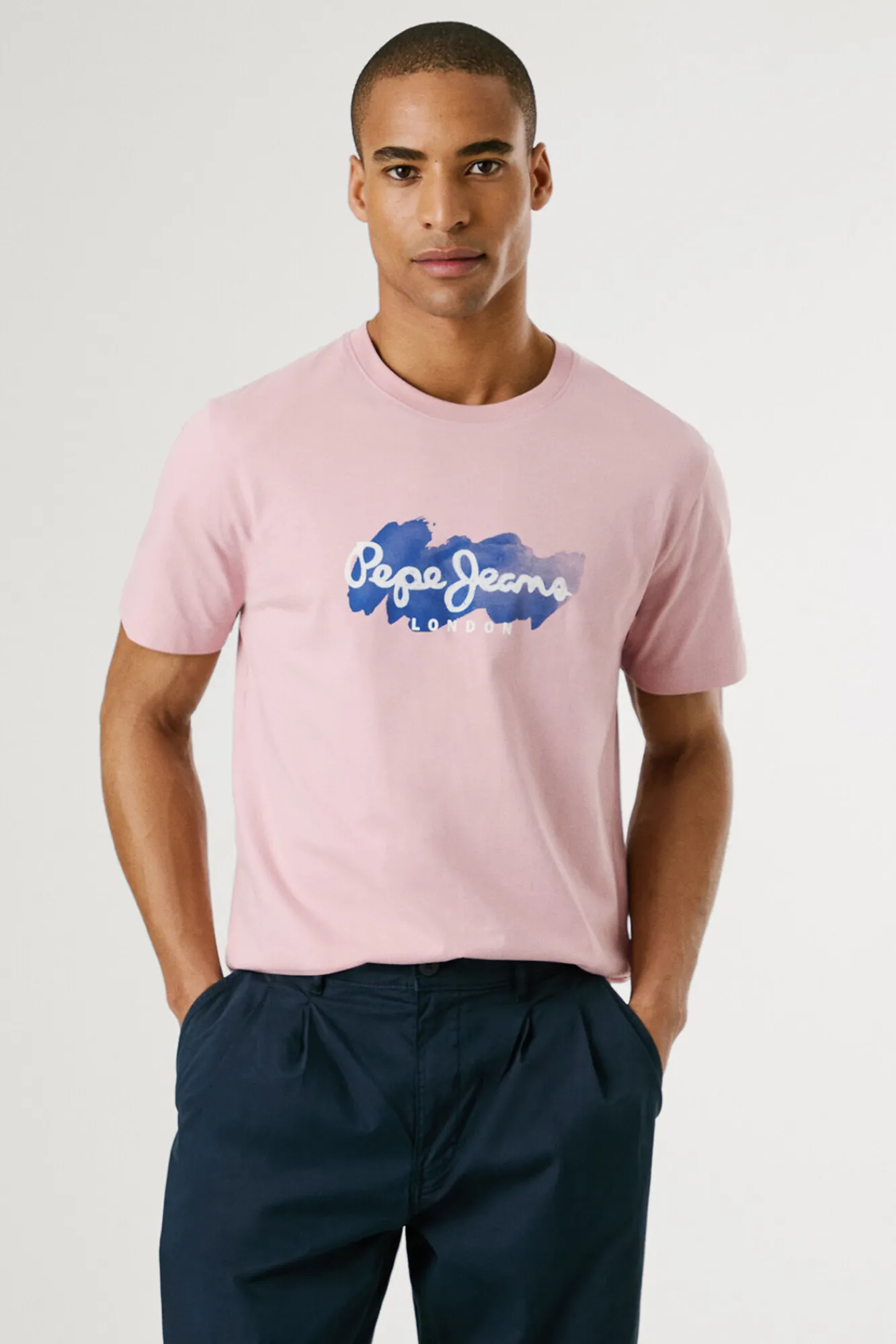 Pepe Jeans Camiseta de manga corta con logo y estampado frontal.