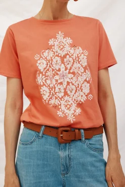 Cortefiel Camiseta estampado posicional