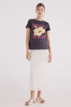 Springfield Camiseta gráfica flor